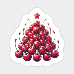 Cherry Christmas Tree Magnet