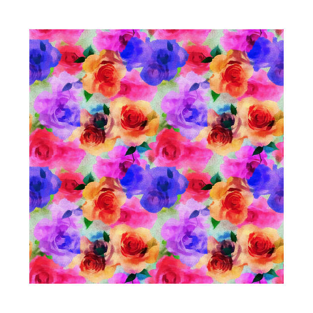 Neon Floral Pattern by FloralPatterns