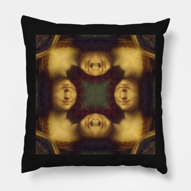 Mandalisa Kaleidoscope Pattern (Seamless) 5 Pillow by Swabcraft