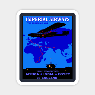 Imperial airways Vintage Travel and Tourism Advertising Print Magnet