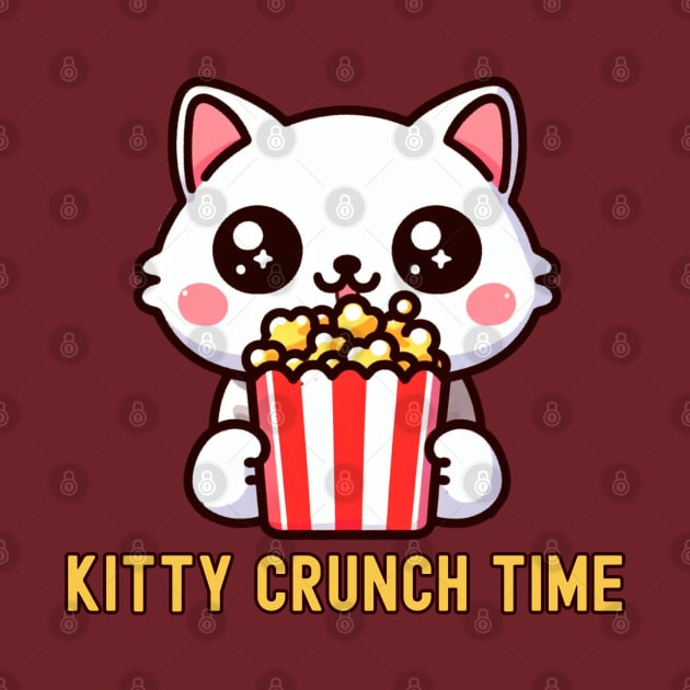 Cute Popcorn eater kitty by Japanese Fever