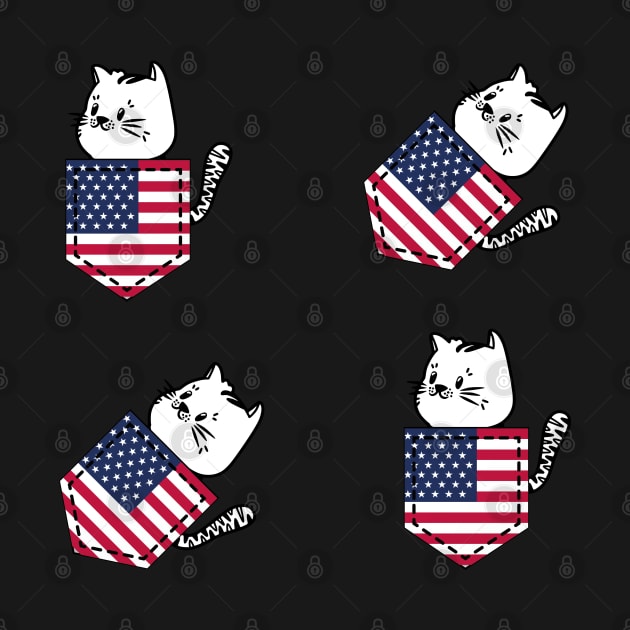 Patriotic Pocket Pussy - Cat Lover -  American Patriot by PosterpartyCo