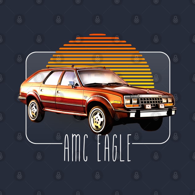 AMC Eagle // Retro Classic Car Lover Design by DankFutura