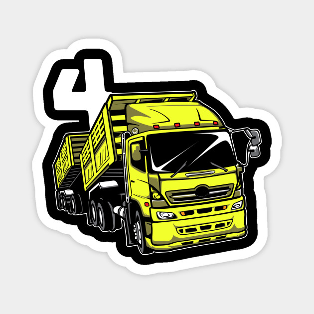 Funny Construction 4 Years Old 4th Birthday Party Gift Construction Magnet Teepublic Au
