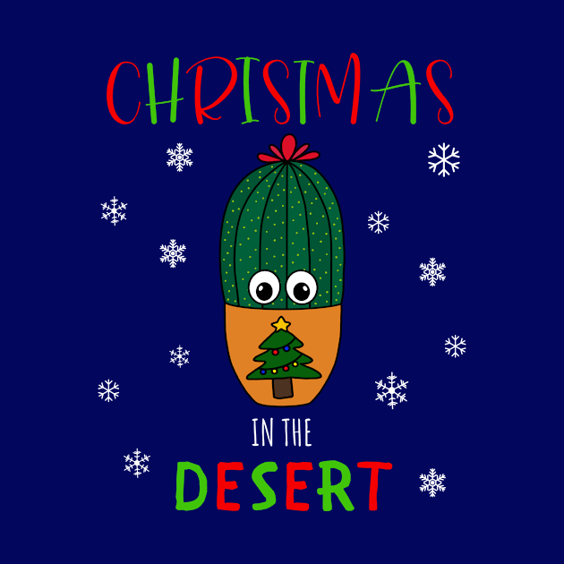 Christmas In The Desert - Cactus In Christmas Tree Pot by DreamCactus