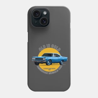 Plymouth Road Runner American Muscle Car 60s 70s Old is Gold Phone Case