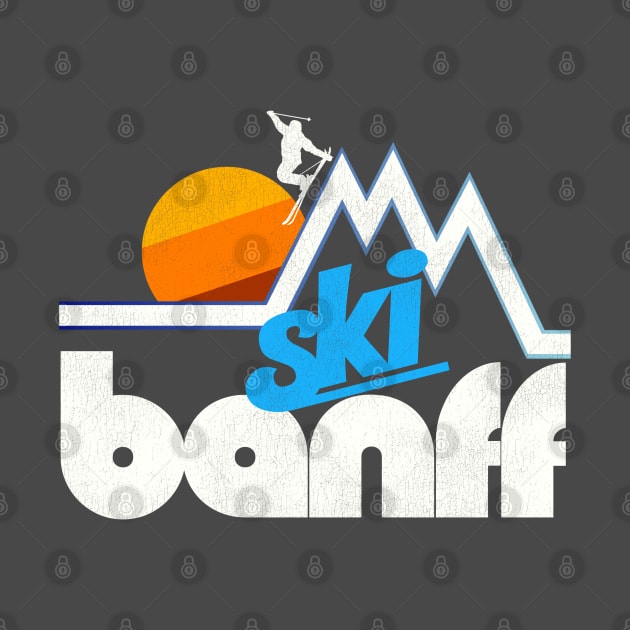 Ski Banff Retro 70s Style National Park Souvenir by darklordpug