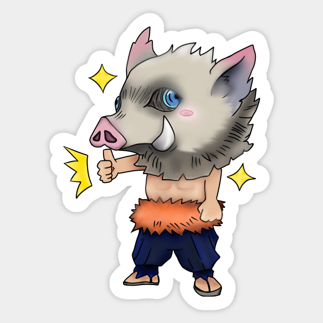 Inosuke Kimetsu No Yaiba Inosuke Sticker Teepublic