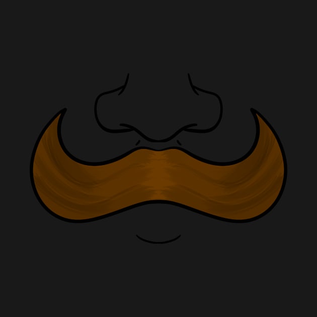 Manly Mustache - Face Mask by PorinArt