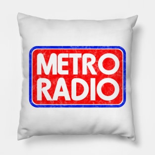 Metro Radio (80s logo) distressed Pillow