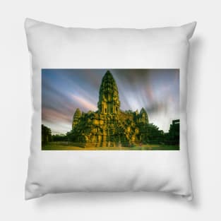 Angkor Wat long exposure Pillow