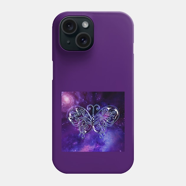 Purple butterfly Phone Case by Sinmara