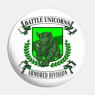 Battle Unicorn Armored Division - Charging Rhino Emblem Pin