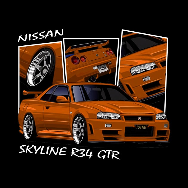 Nissan Skyline GTR R34, JDM Car by T-JD