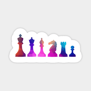 Colorful Chess Pieces Magnet