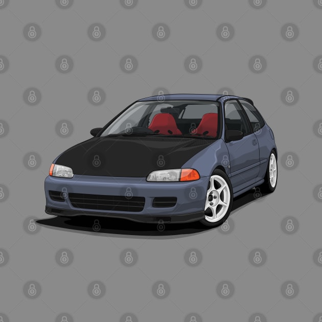 Civic EG hatch grey by ArtyMotive