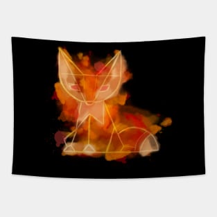 Fox Low Poly Art Watercolor Polygon Tapestry