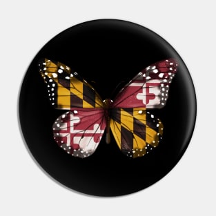 Maryland Flag Butterfly - Gift for Marylander From Maryland MD Pin