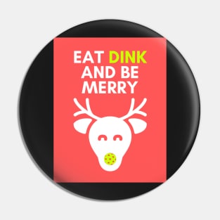 Funny Pickleball Christmas Design Pin