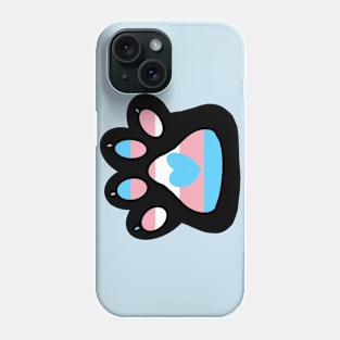 Transgender paw print Phone Case