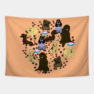 Dogs Pattern Tapestry