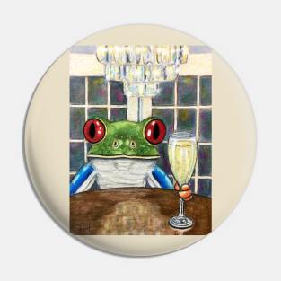 "Bubbly Frog" - Frogs After Five collection Pin