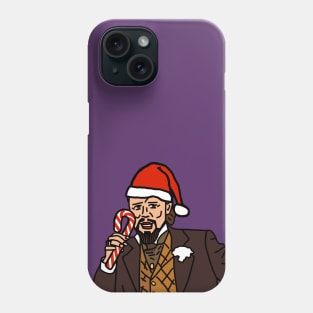 Christmas Laughing Leo Candy Cane Memes Phone Case