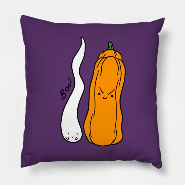 Long Ghost and Long Pumpkin Pillow by saradaboru