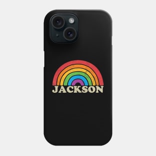 Jackson - Retro Rainbow Flag Vintage-Style Phone Case