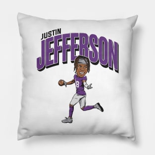 Justin Jefferson Caricature Pillow