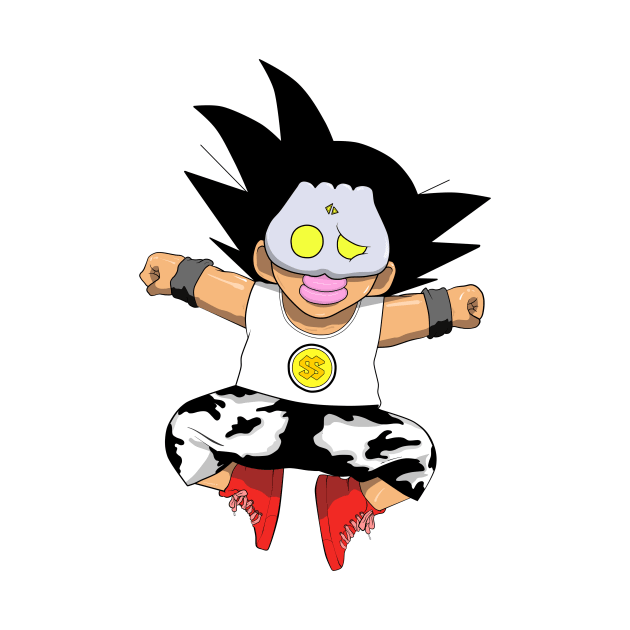 Dope masked dragon ball Z parody illustration by slluks_shop