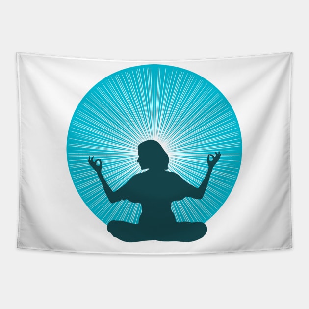 Yoga pose Tapestry by TheDesigNook