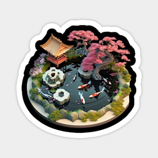 Isometric Zen Garden Magnet