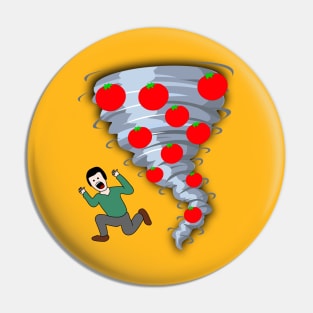 Panic at the Tomato Tornado Pin