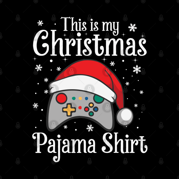 This Is My Christmas Pajama Santa Hat Gamer Video Game by DragonTees