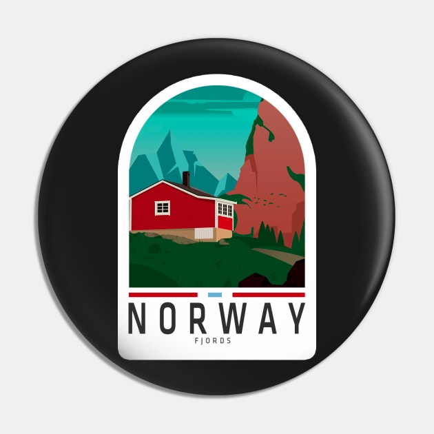 Norway Fjords Sticker, Norway lovers, Happy country, Travel Pin by norwayraw