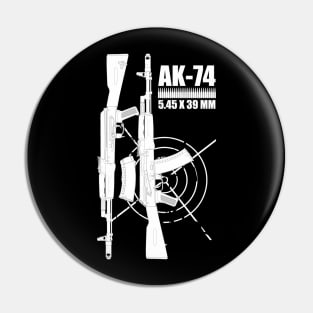 AK-74 Kalashnikov Assault Rifle (two sides) Pin