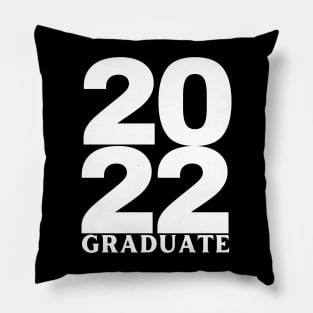 2022 Graduate. Simple Typography Black Graduation 2022 Design. Pillow