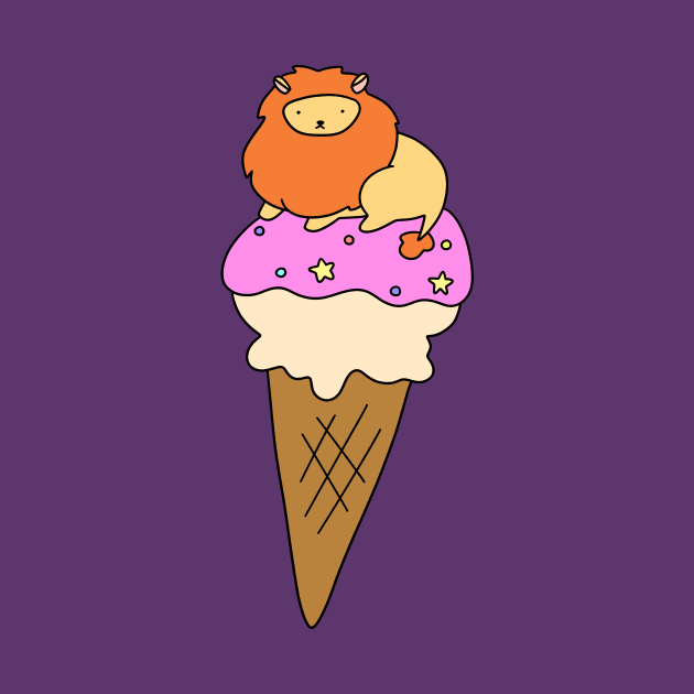 Icecream Cone Lion by saradaboru