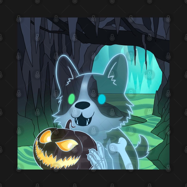 Spooky Ghost Corgi by Tropical Corgi's