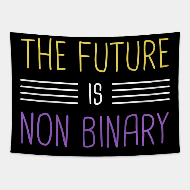 The Future Is Non-Binary | Gender Identity Genderqueer Tapestry by MeatMan