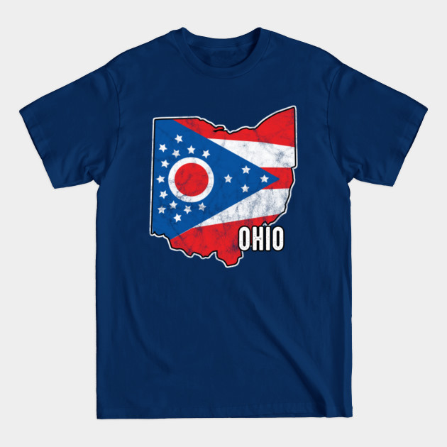 Disover Ohio State Map - Ohio State - T-Shirt