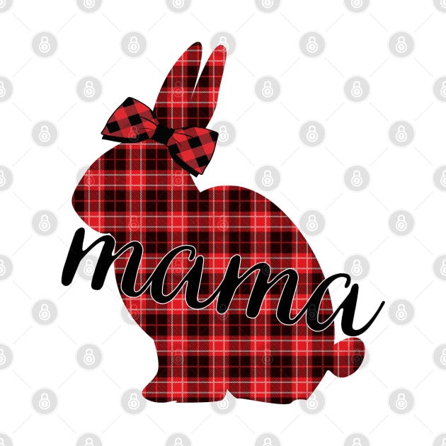 Cute Plaid Print Flannel Bunny Mama Pattern Easter Rabbit Mom Gift by HypeProjecT