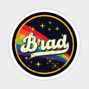 Brad // Rainbow In Space Vintage Grunge-Style Magnet