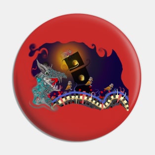 Happy chicken eater Pin