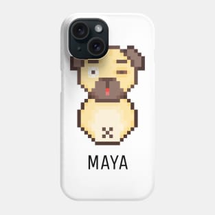 Pug Maya Black Phone Case