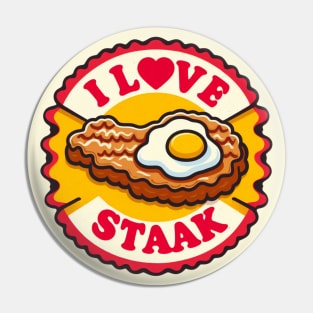 i love steak Pin