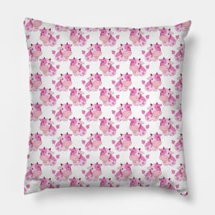 Pink Cow Pattern Pillow