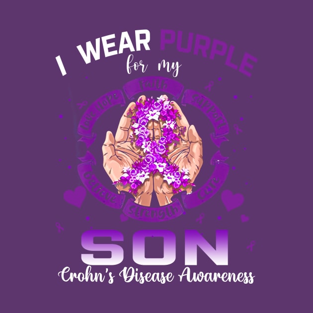 I Wear Purple For My Son Crohn's Disease Awareness by thavylanita