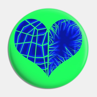 Royal Blue - Broken Heart Pin